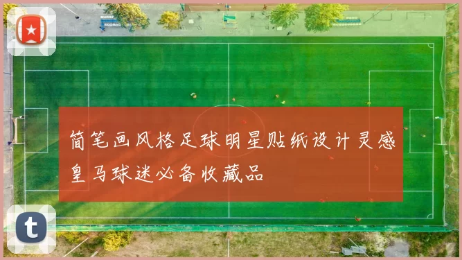 简笔画风格足球明星贴纸设计灵感皇马球迷必备收藏品